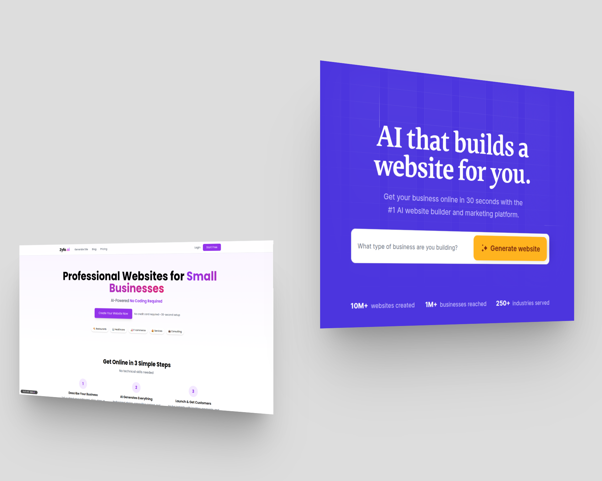 Relume Durable 10Web and Zyfo.ai